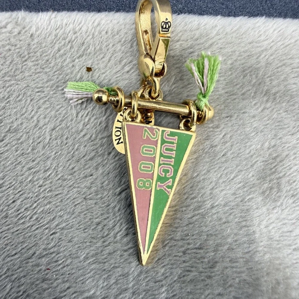 Vintage Juicy Couture Charm Football 2008 Limited Edition Gold Tone‎ Signed